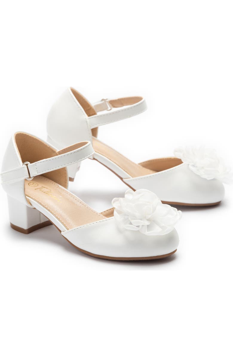Tulleen Evelisse Flower Mary Jane Shoes, Main, color, White