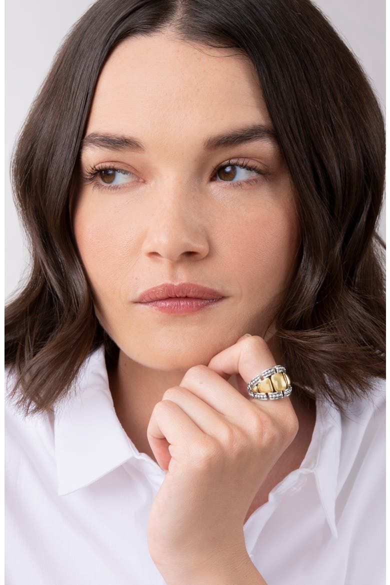 High Bar Caviar Graduated Statement Ring, Alternate, color, TWO-TONE