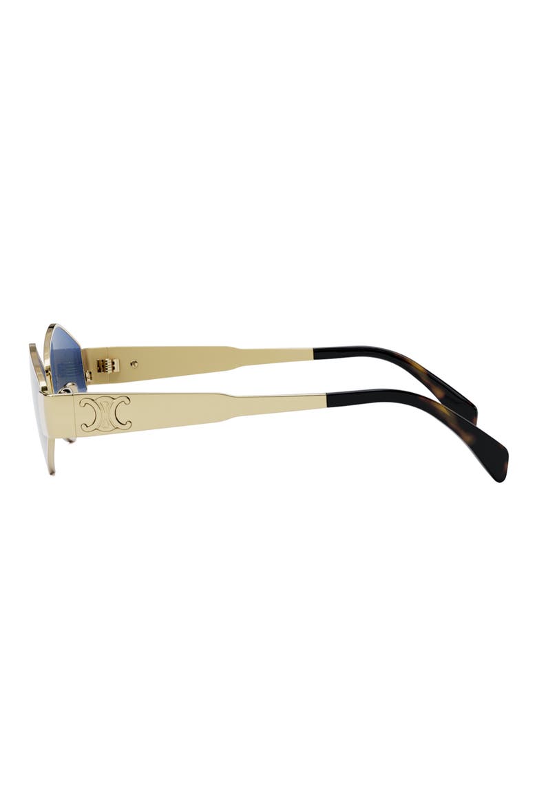 Triomphe 54mm Geometric Sunglasses, Alternate, color, SHINY ENDURA GOLD / GREEN