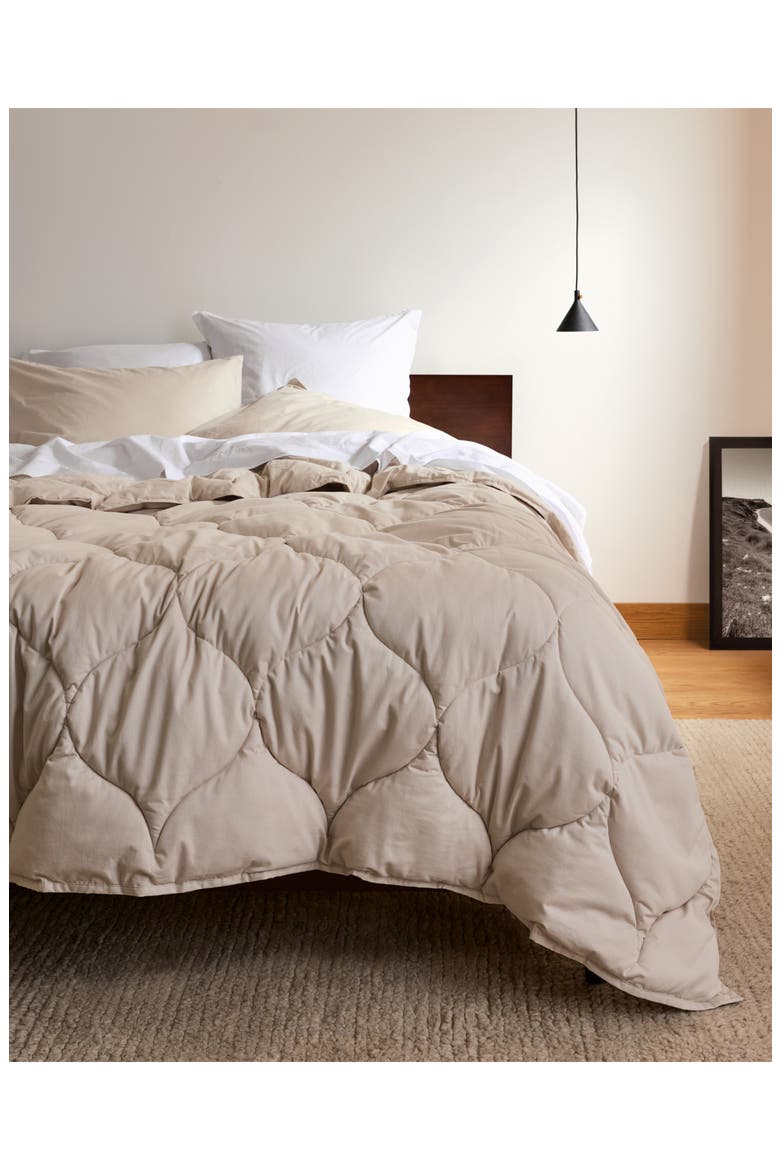 Cotton Drift Comforter, Alternate, color, BONE