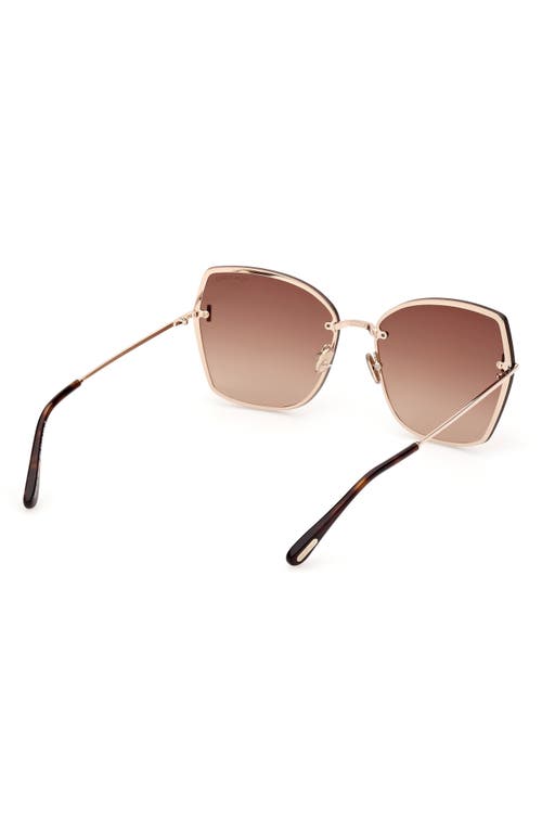 Tom Ford Nickie 62mm Oversize Gradient Butterfly Sunglasses In Multi