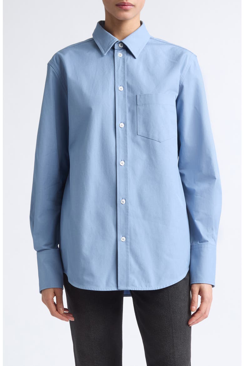 Perry Compact Oxford Button-Up Shirt, Main, color, OCEAN MIST