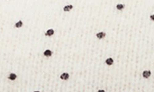 Shop Mango Polk Dot Print Cardigan In Ecru
