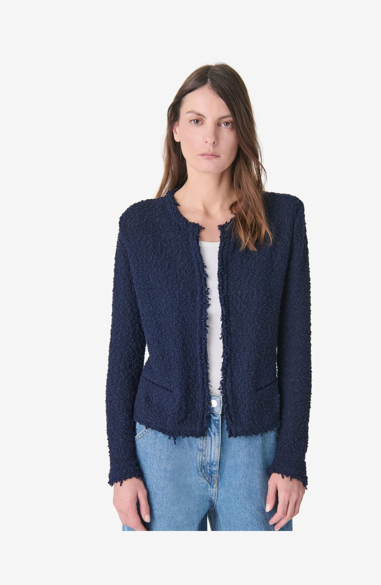 IRO Shavani Classic Fringed Jacket, Alternate, color, Anchor Blue