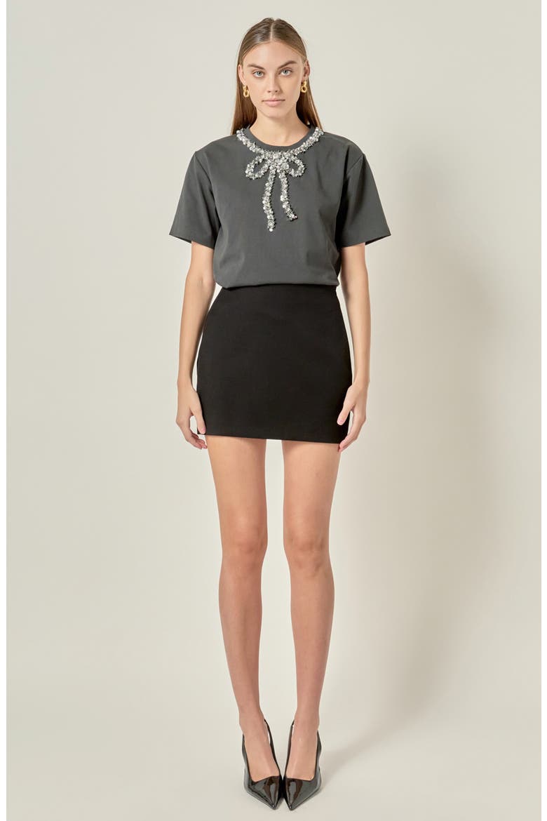 Embellished Bow Top, Alternate, color, CHARCOAL