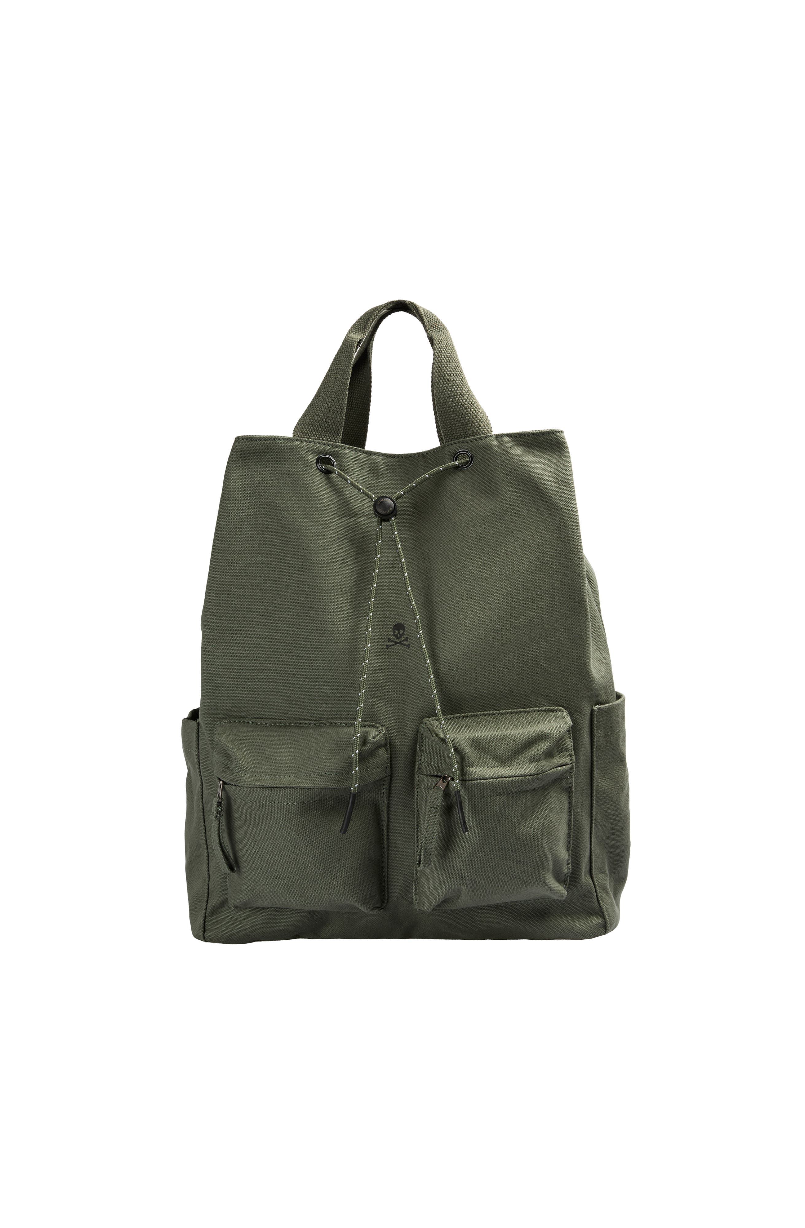 Scalpers Canvas Drawstring Backpack, Main, color, Khaki