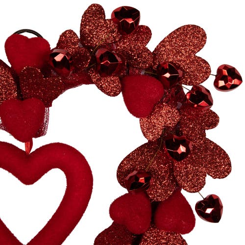 Northlight Heart Shaped Glittered Valentine's Day Wreath In Red