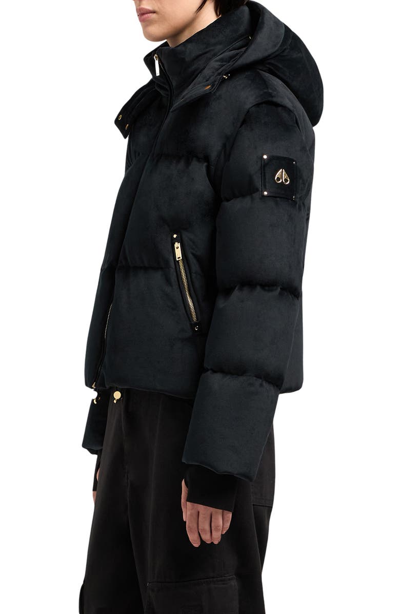 Moose Knuckles Misti Water & Wind Resistant 800 Fill Power Down Convertible Velour Jacket, Alternate, color, 