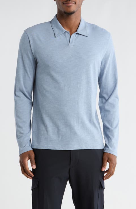 Johnny Collar Long Sleeve Knit Top