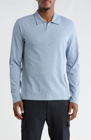 Vince Johnny Collar Long Sleeve Knit Top