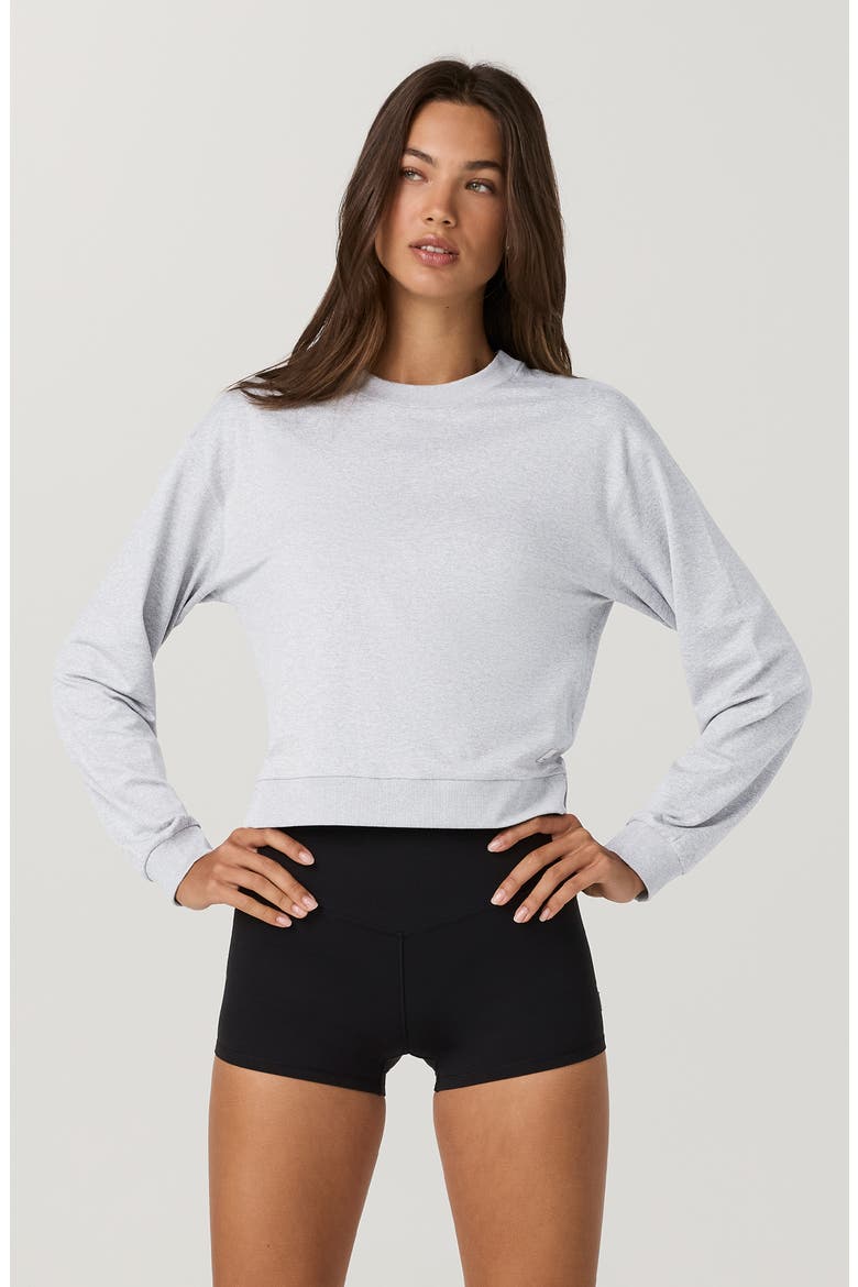 Halo Modern Sweatshirt, Alternate, color, PALE GREY HEATHER