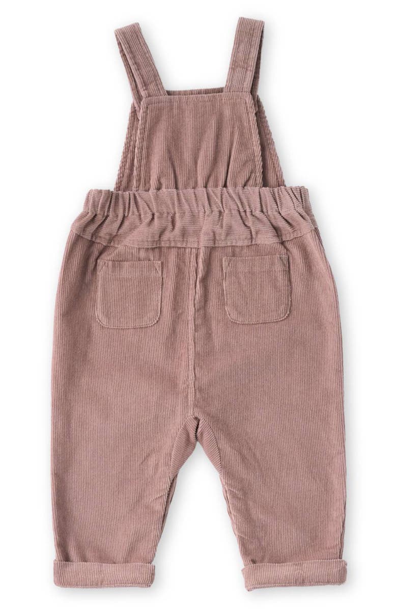 Pehr Organic Cotton Corduroy Overalls, Alternate, color, Thistle