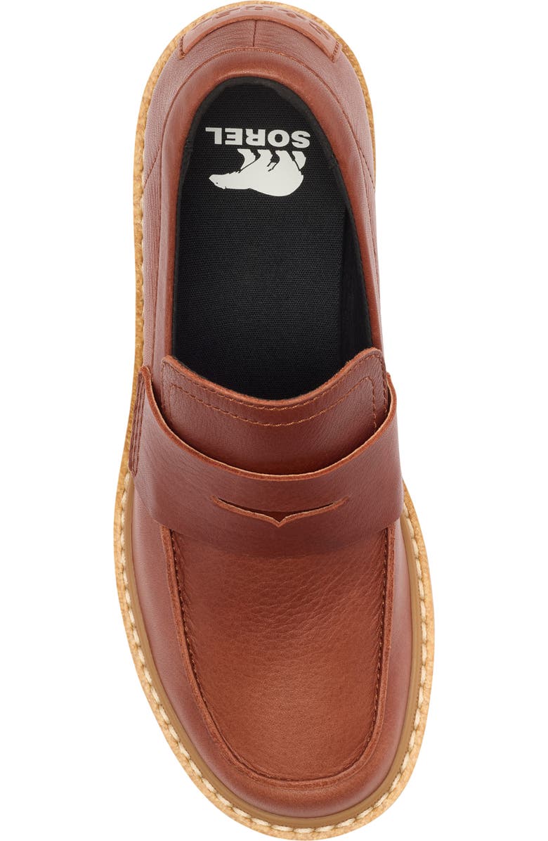 SOREL Joan Now City Penny Loafer, Alternate, color, Rustic Brown/ Gum 2