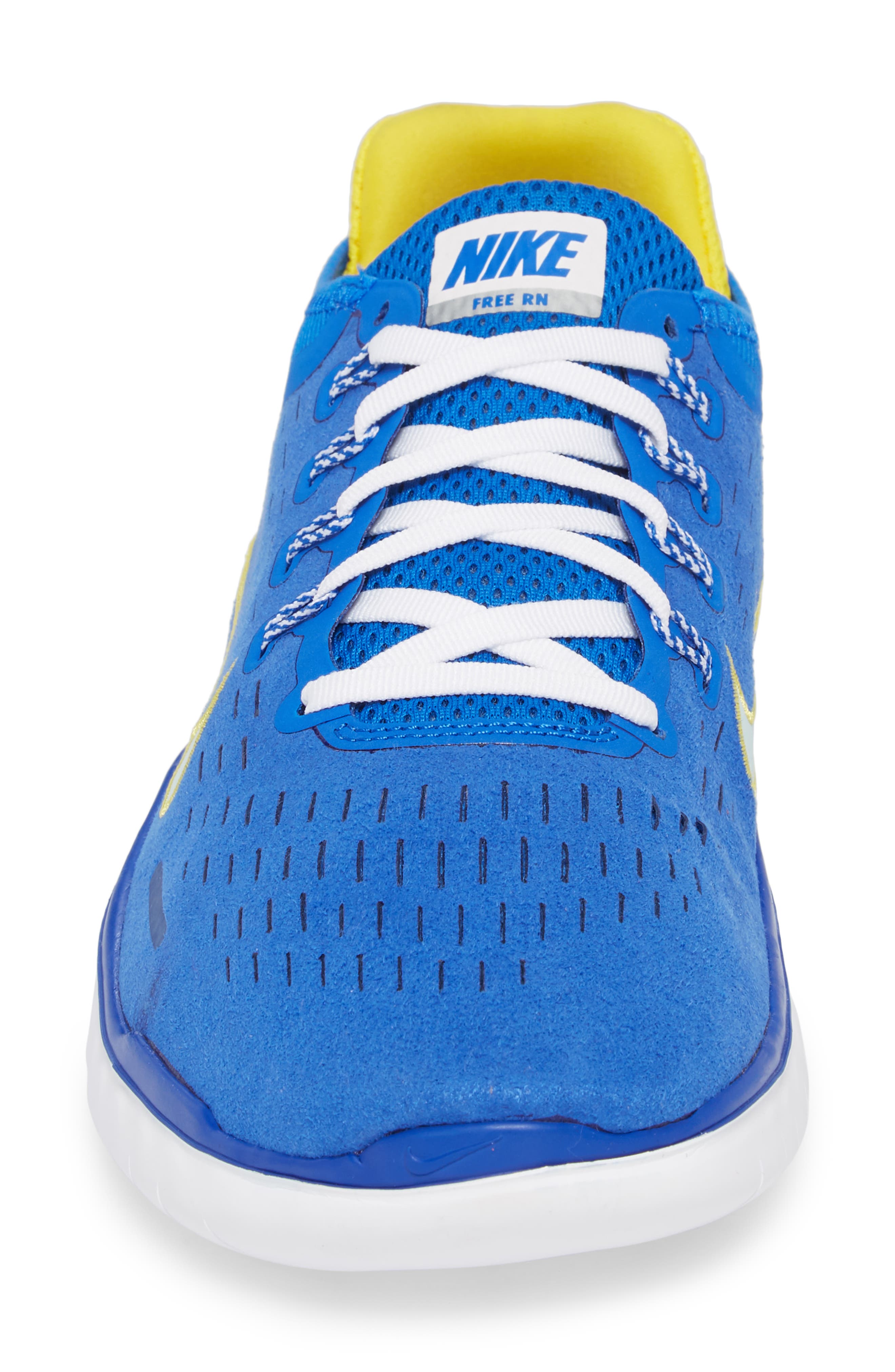 Free RN 2018 DNA Running Shoe, Alternate, color, HYPER COBALT/ CITRON TINT