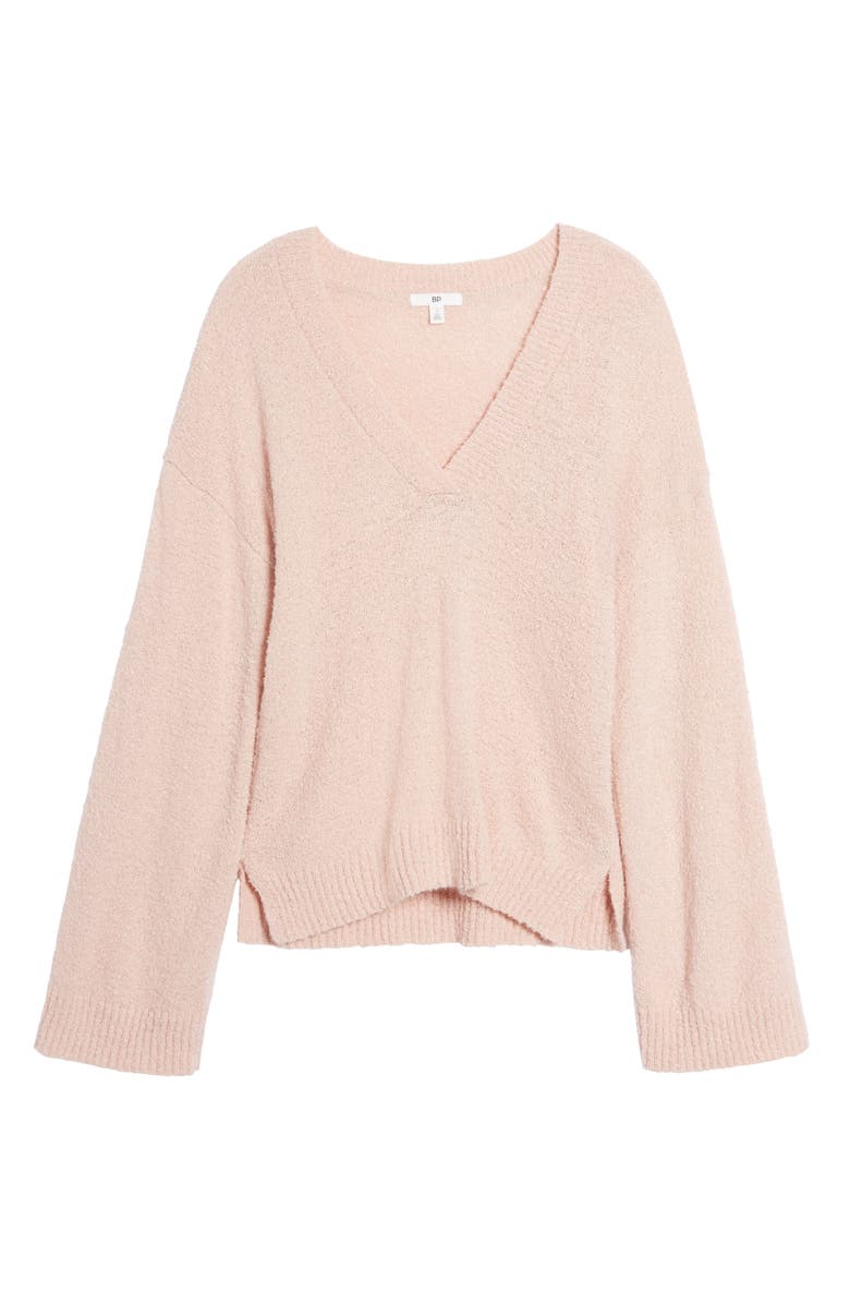 BP. Bouclé V-Neck Sweater, Alternate, color, 