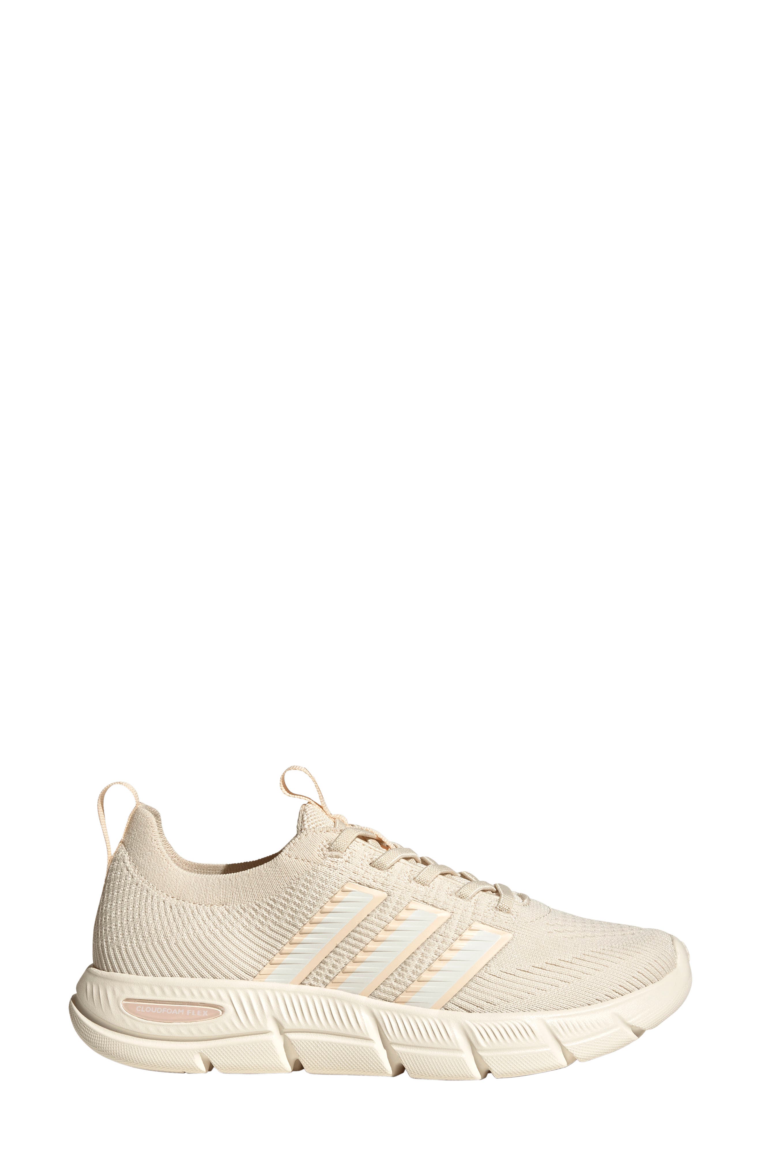 Cloudfoam Flex Sneaker, Alternate, color, WHITE/ OFF WHITE/ SAND