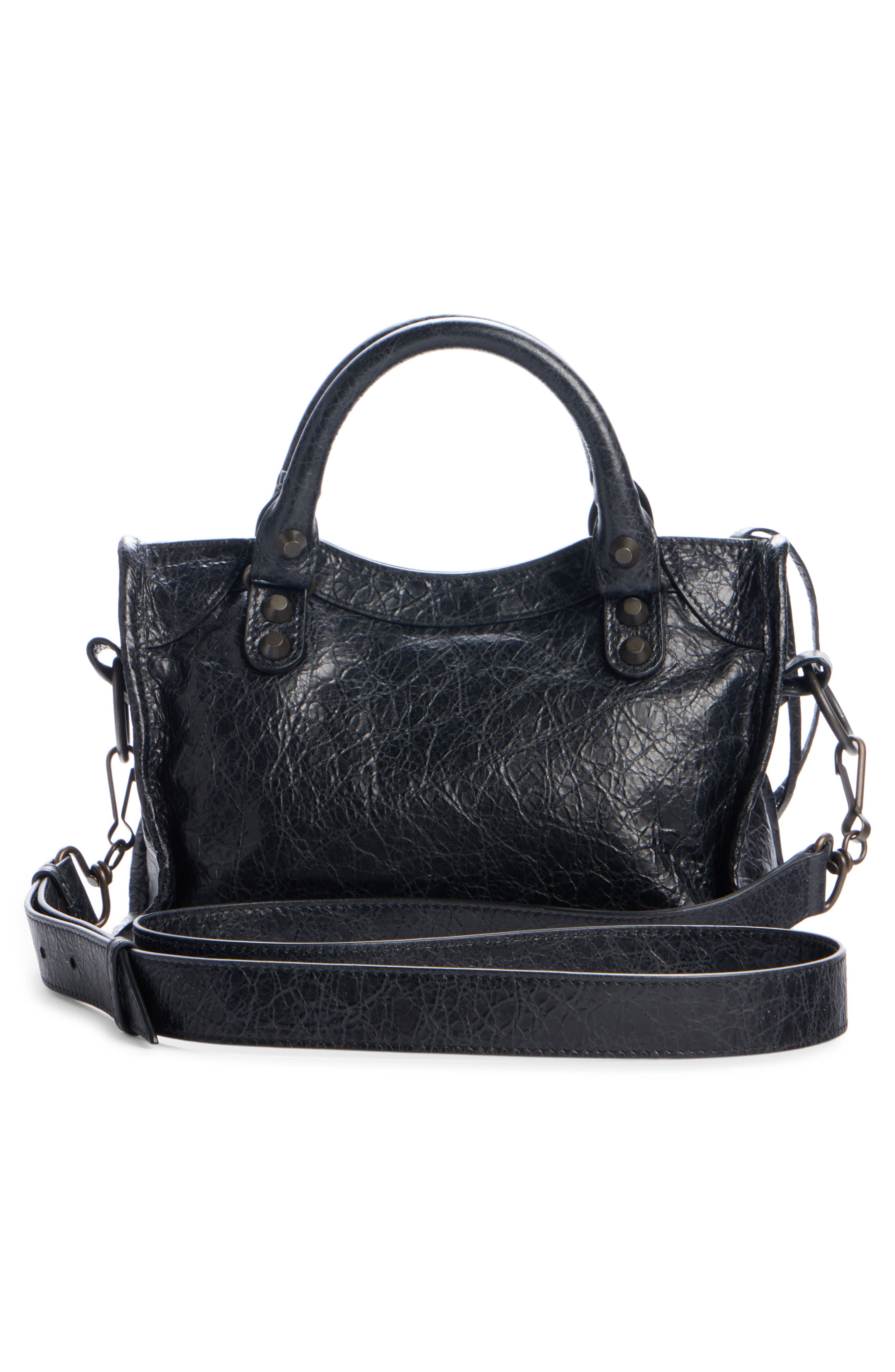 Balenciaga Small Le City Lambskin Leather Handbag with Charms, Alternate, color, 