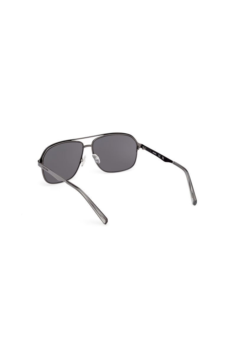 Rectangular Metal Navigator Sunglasses, Alternate, color, Grey / Smoke Mirror