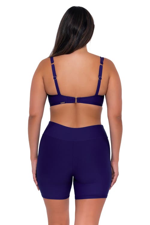 Shop Sunsets Escape Bayside Bike Short Swim Bottoms In Indigo