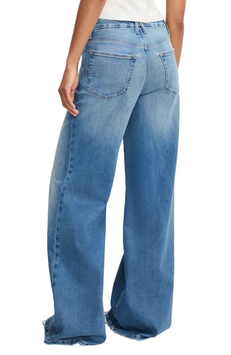 Good American Soft-Tech Good Waist Palazzo Jeans, Alternate, color, Indigo1146