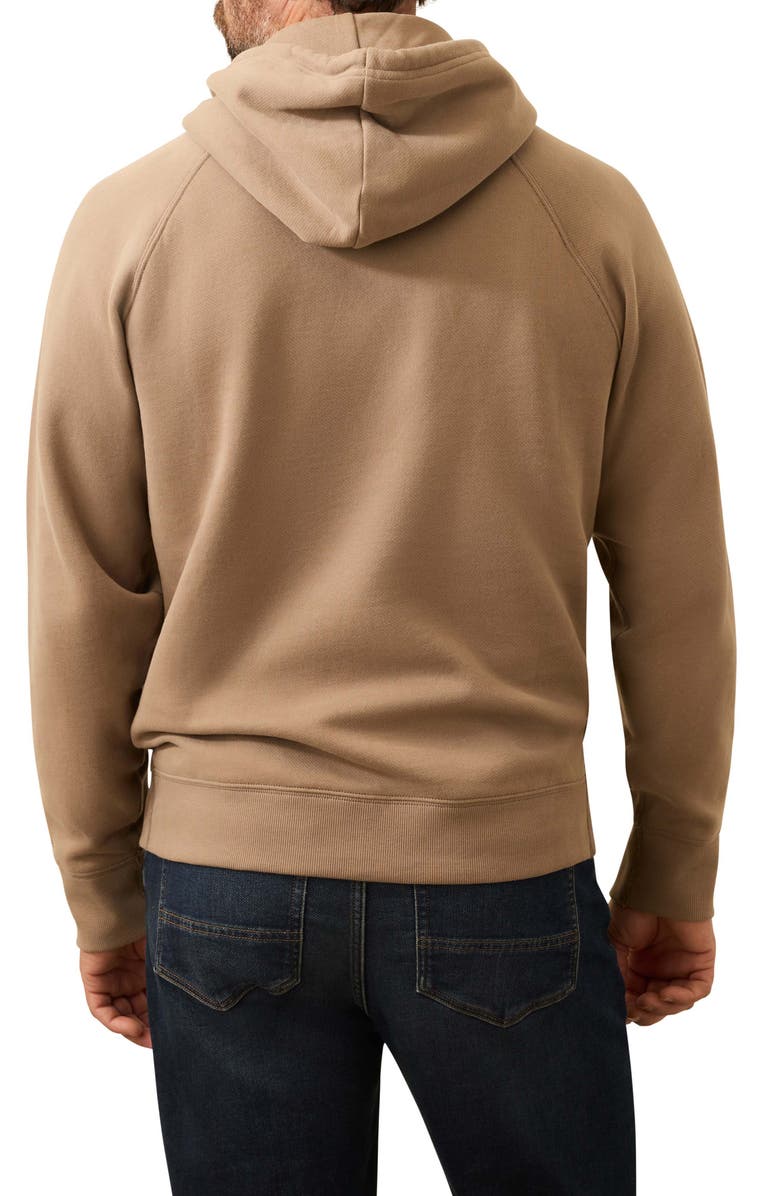 Faherty High Standard Organic Pima Cotton Blend Hoodie, Alternate, color, Walnut Branch