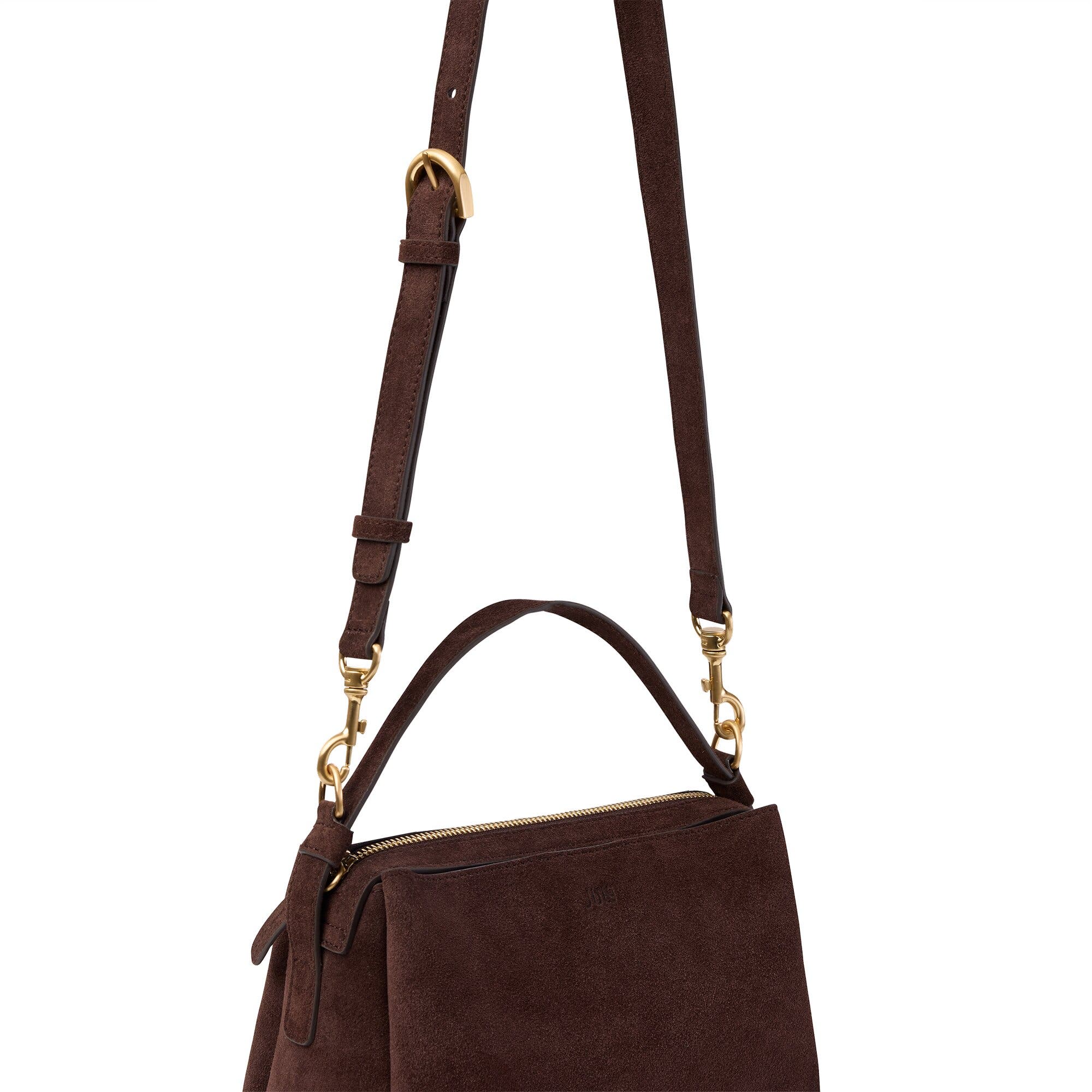 July Juliette Suede Crossbody, Alternate, color, Espresso