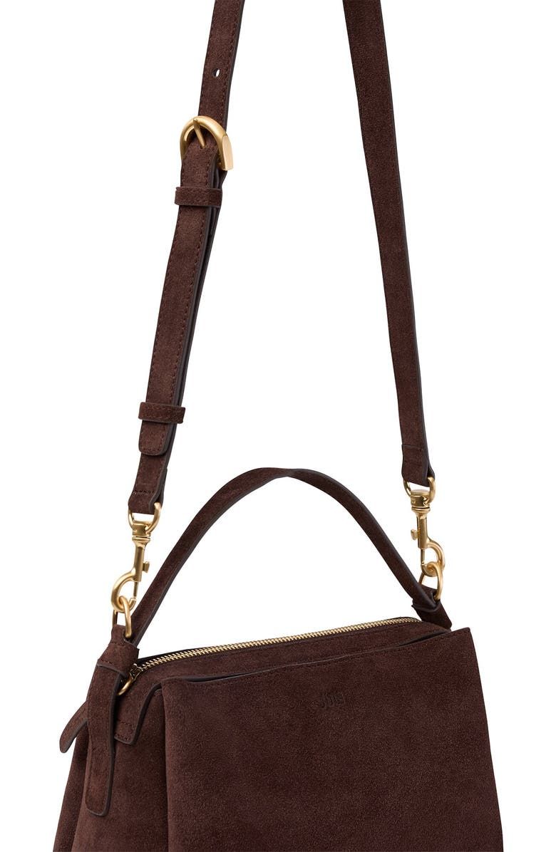 July Juliette Suede Crossbody, Alternate, color, Espresso