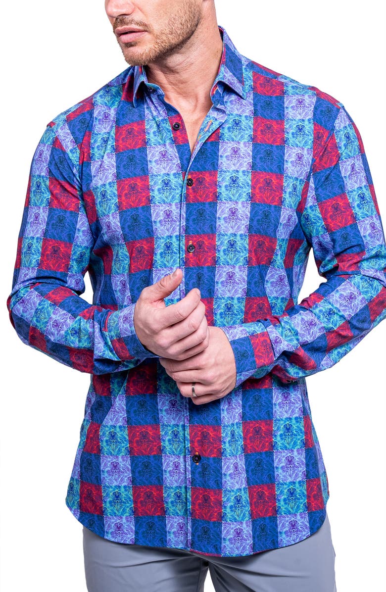 Maceoo Fibonacci Resistance Contemporary Fit Button-Up Shirt, Alternate, color, 