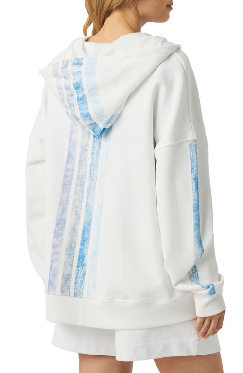 Splendid Cotton Terry Cloth Graphic Zip-up Hoodie
