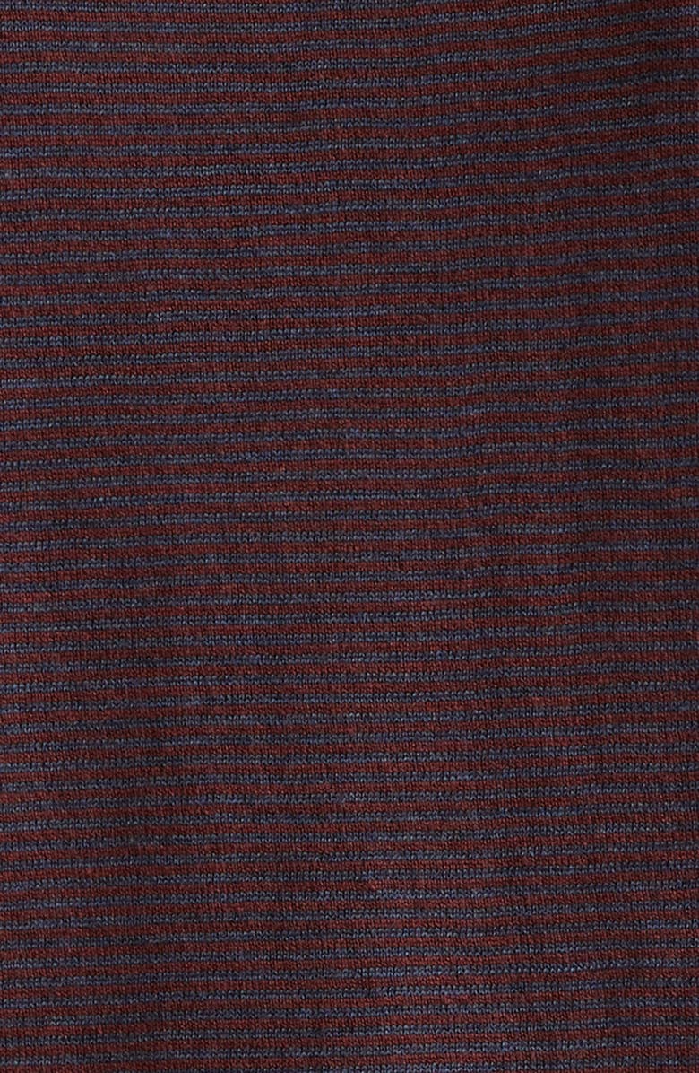 ISAIA Stripe Wool, Silk & Cashmere Crewneck Sweater, Alternate, color, Purple