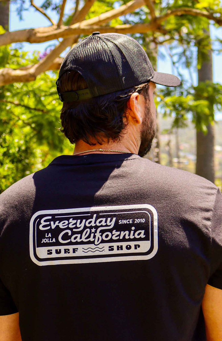Everyday California Surf Shop Tee Shirt, Alternate, color, Black