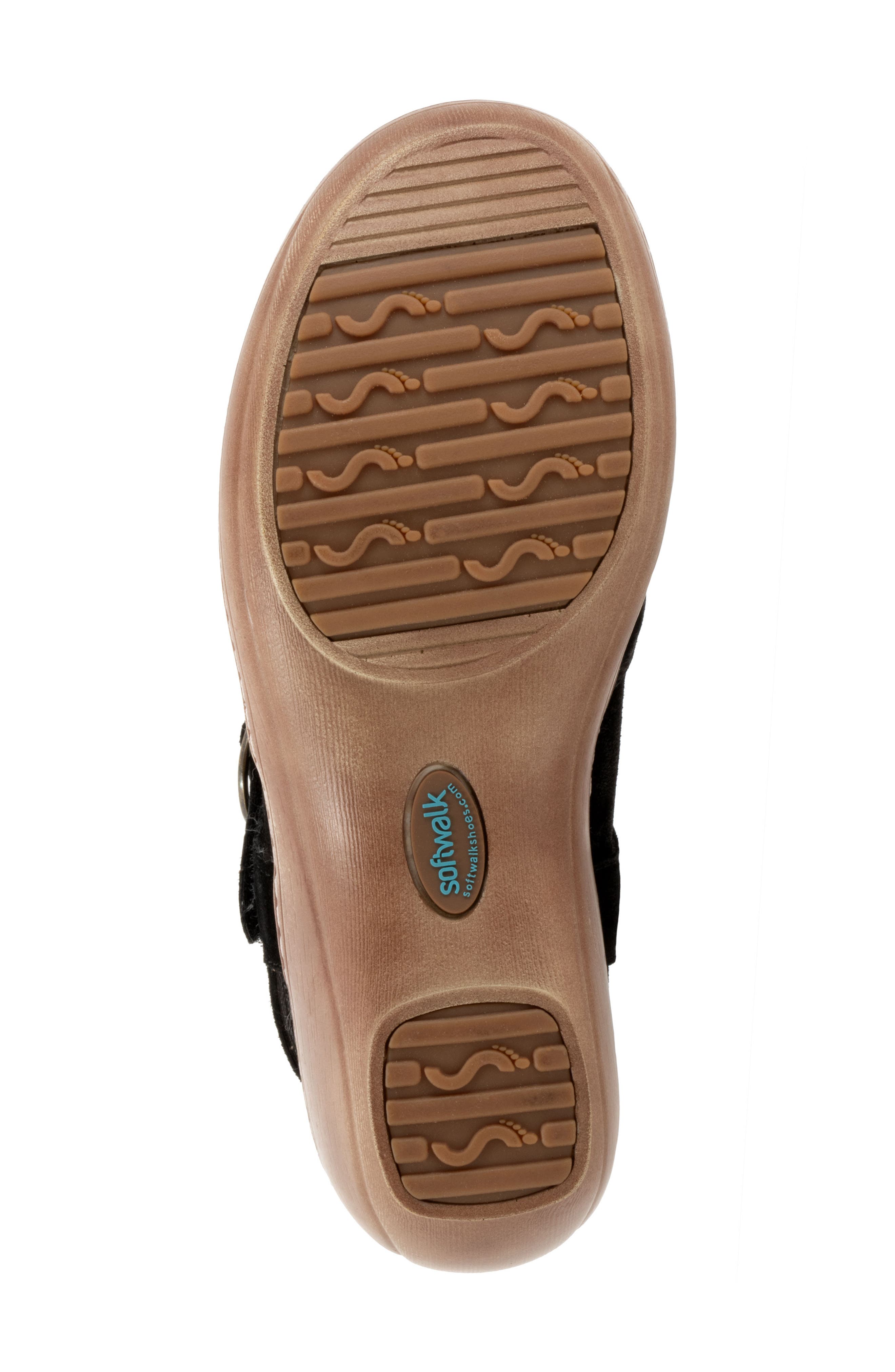 SoftWalk<sup>®</sup> Mabelle Ankle Strap Platform Clog, Alternate, color, Black Suede