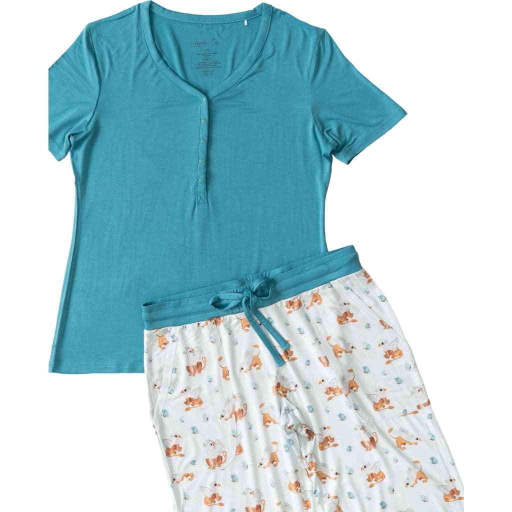 Laree + Co Lounge Top In Blue