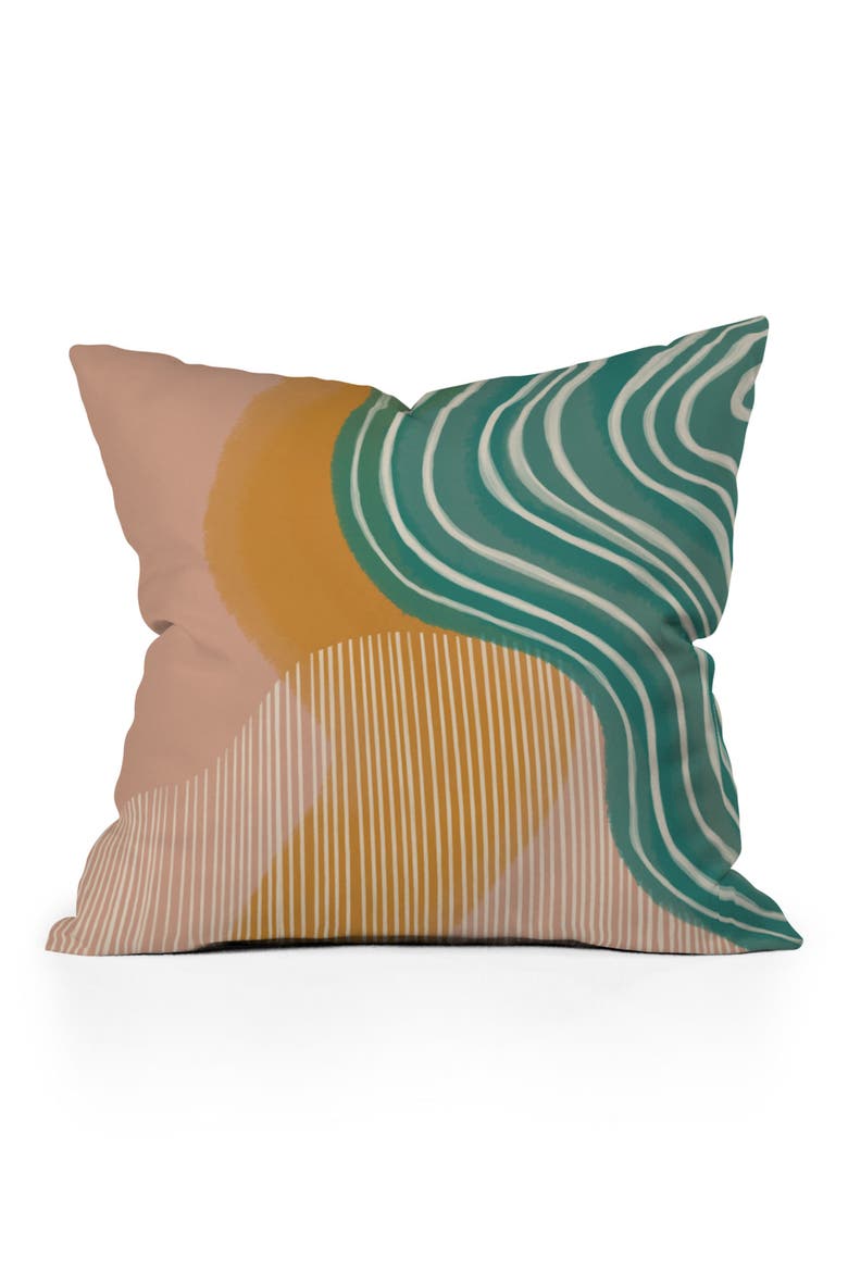 Rachel Szo Morning Swim Outdoor Throw Pillow, Main, color, GREEN