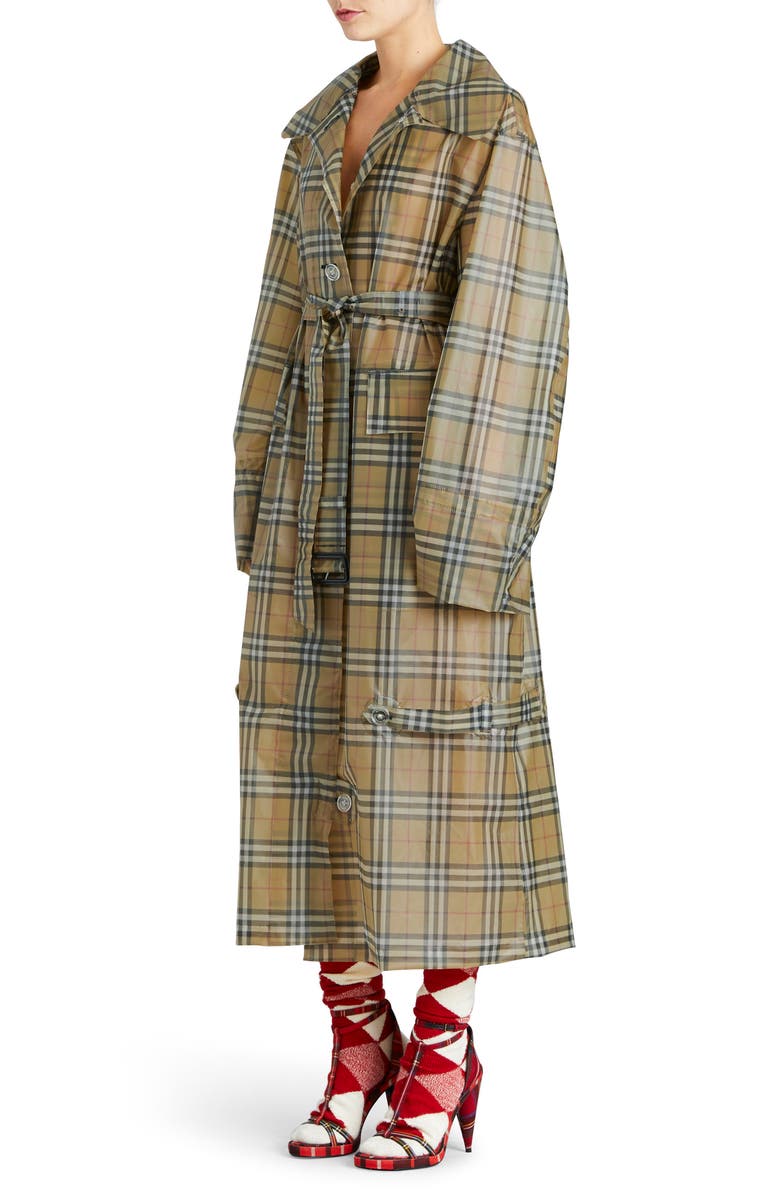 Burberry Vintage Check Plastic Trench Coat, Alternate, color,