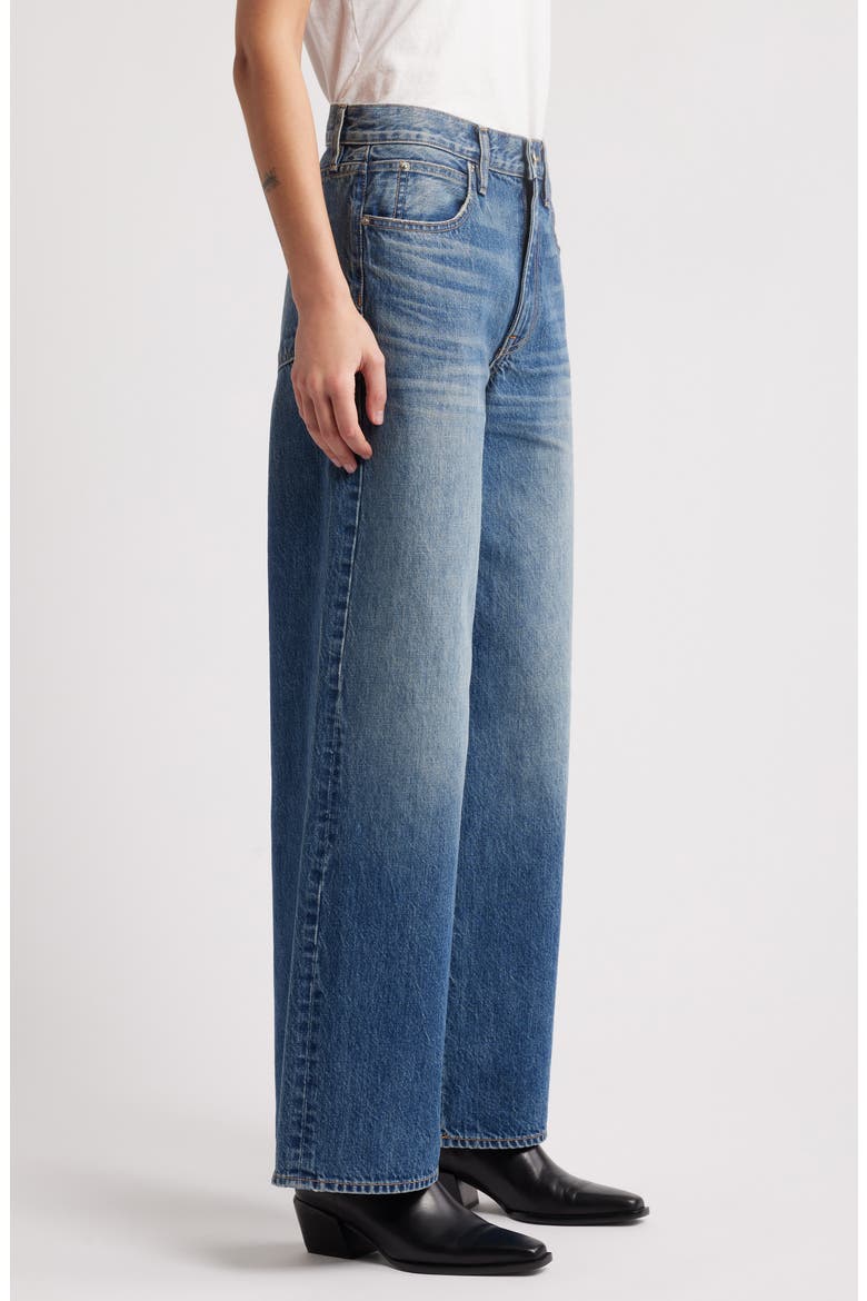 Selena High Waist Organic Cotton Wide Leg Jeans, Alternate, color, SIX RIVERS