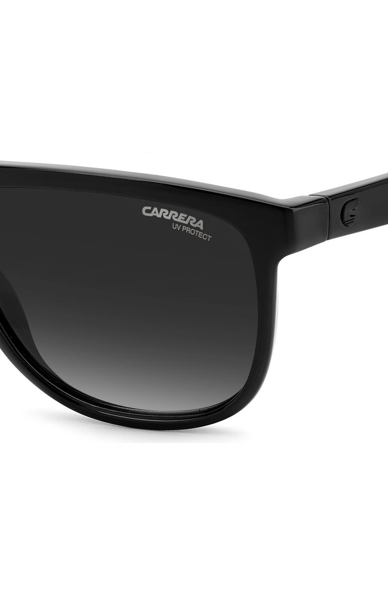 Carrera Eyewear 58mm Gradient Polarized Square Sunglasses, Alternate, color, Black