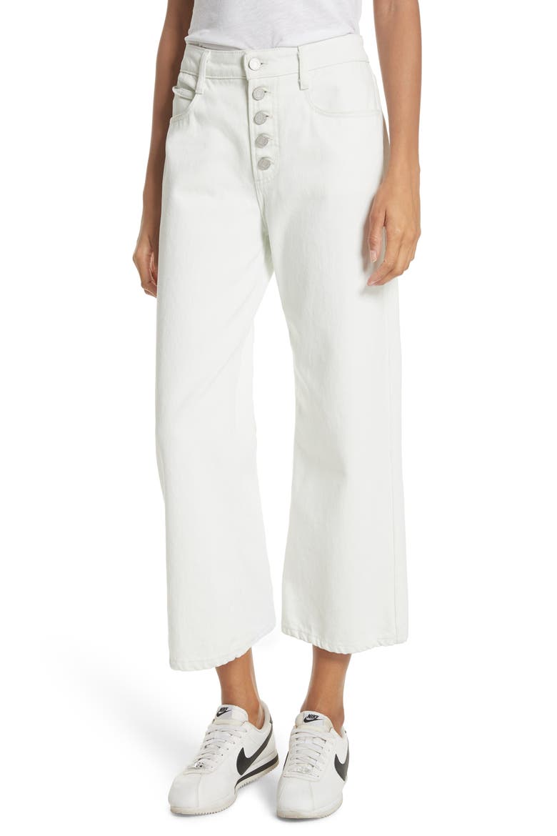 Montag Wide Leg Crop Jeans, Main, color, ALMOST WHITE