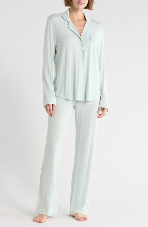Tranquility Long Sleeve Shirt & Pants Pajamas (Regular & Plus)