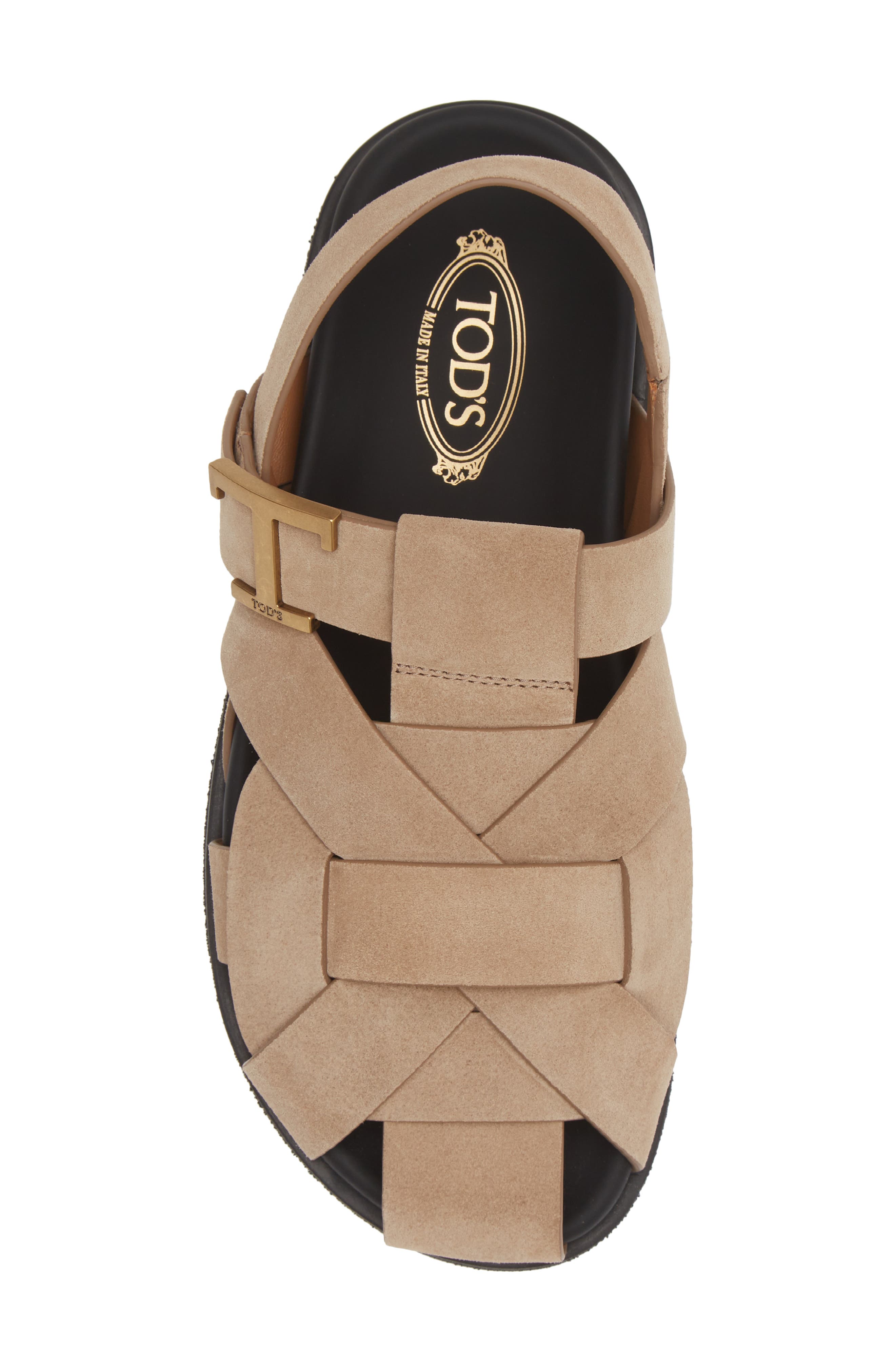 Tod's T-Logo Fisherman Sandal, Alternate, color, 