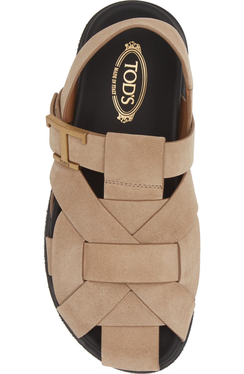 Tod's T-Logo Fisherman Sandal, Alternate, color,
