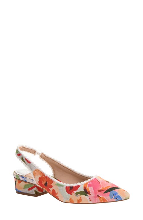 Chinese Laundry Mango Pointed Toe Slingback Flat In Blue Multi