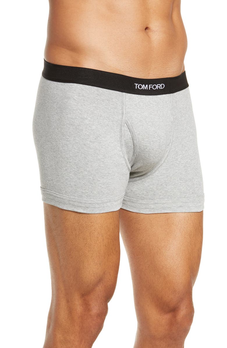 TOM FORD 2-Pack Cotton Jersey Boxer Briefs, Alternate, color, Grey Melange
