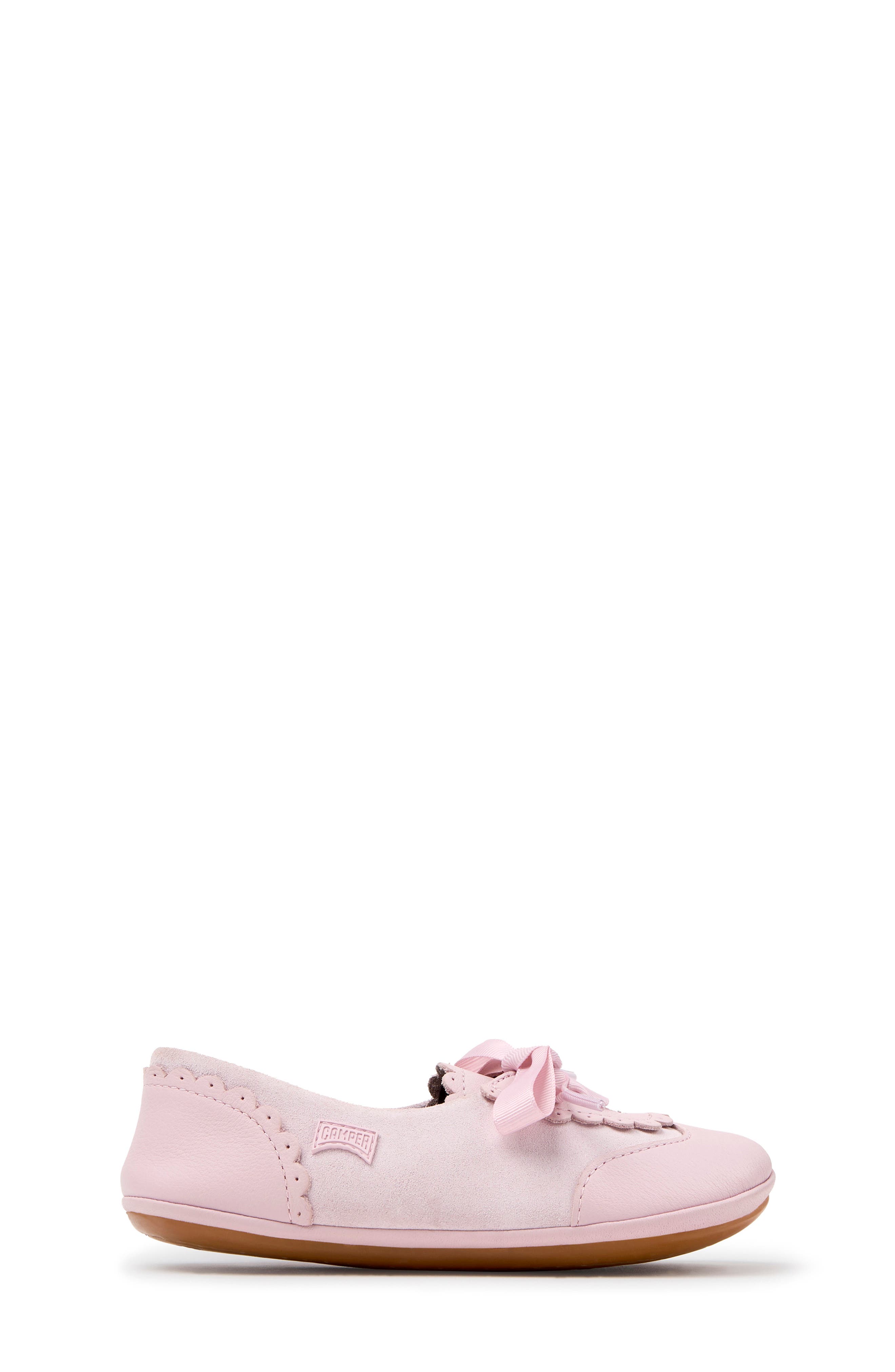 Kids' Right Leather Flat, Alternate, color, LT/ PASTEL PINK