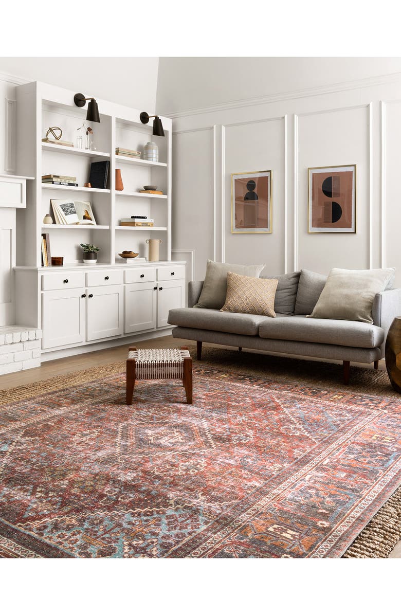 LOLOI Loren Rug - Brick/Midnight, Alternate, color, Brick / Midnight