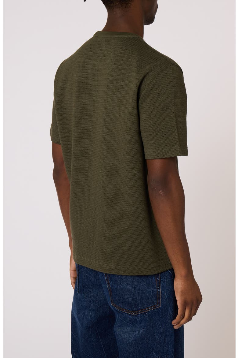 Textured Knit T-Shirt, Alternate, color, MILITARY GREEN