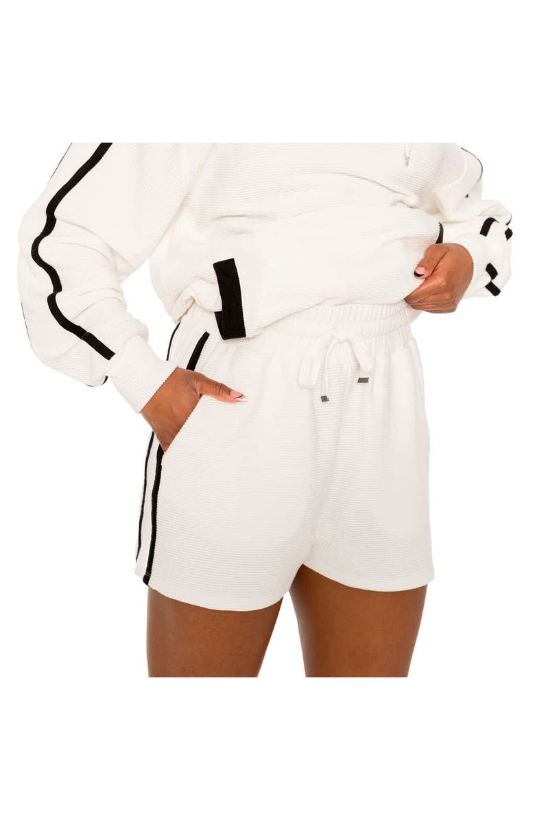 GAMEDAY COUTURE Women's Gameday Couture Cream Georgia Bulldogs Down, Set, Go Pullover Hoodie and Shorts Set, Alternate, color, Cream