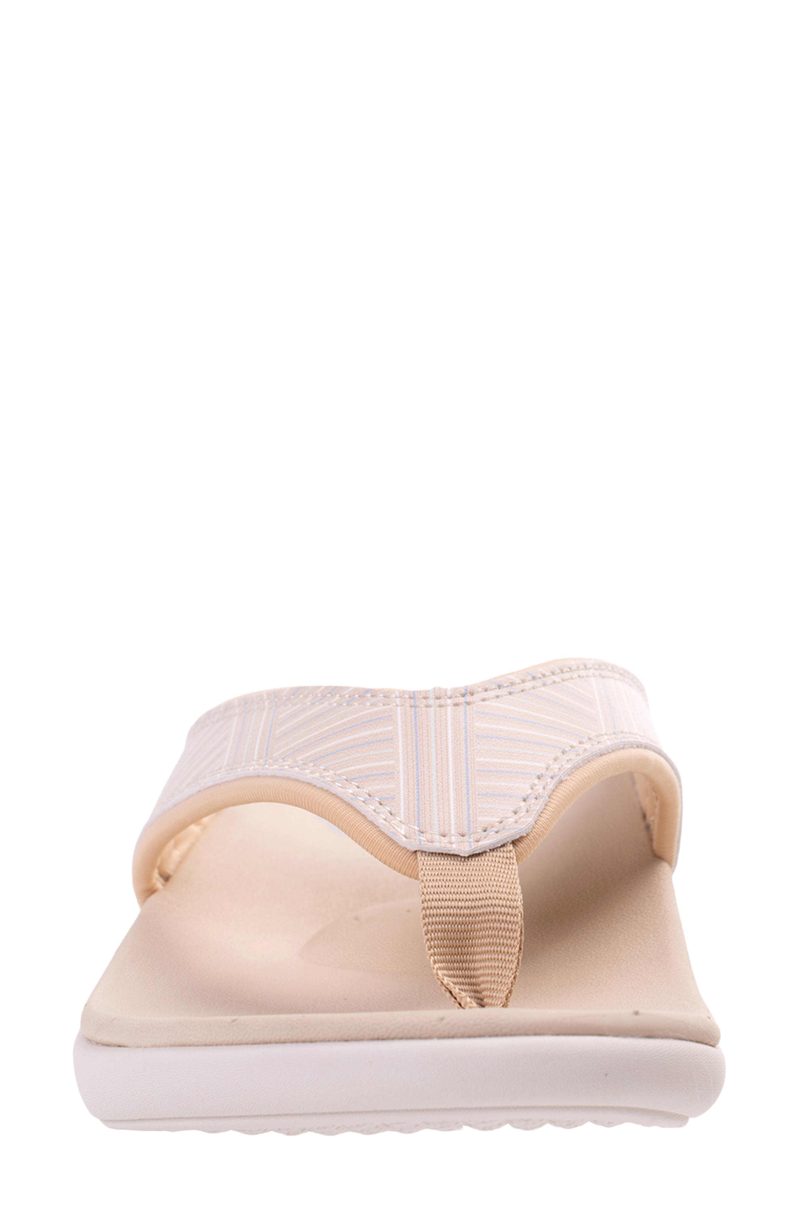 Yumi Summer Stripe Flip Flop, Alternate, color, TAN