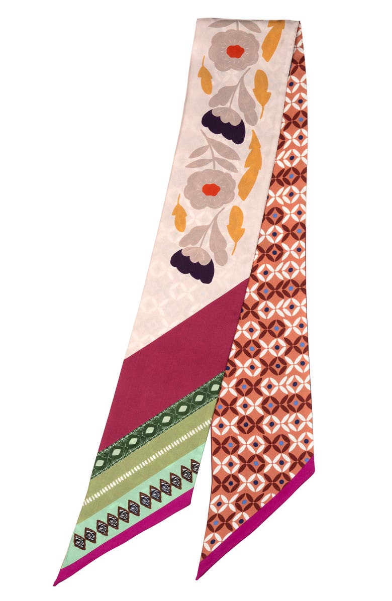 Elizabetta Pamela - Skinny Silk Scarf, Alternate, color, Pink