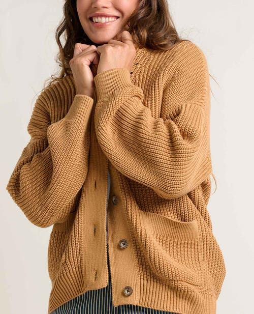 Toad And Co Bianca Shaker Cardigan In Brown